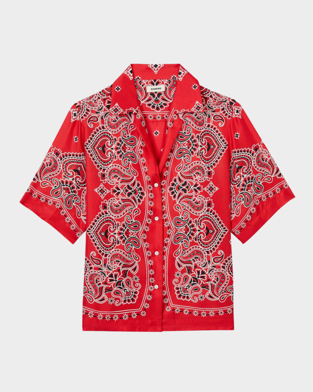 Bandana Button-Front Shirt